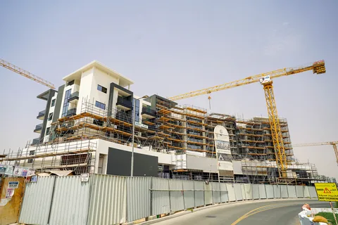 Street elevation of the Dubai South site