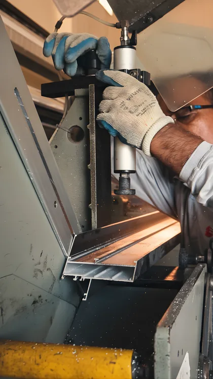 Press operation forming a steel component